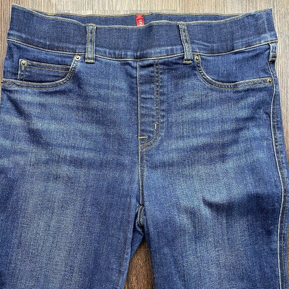 SPANX FLARE Dark Blue Midnight pull-on Jeans MEDIUM - Picture 3 of 10